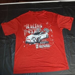 Men's Red Short-Sleeve Racing Graphic Tee